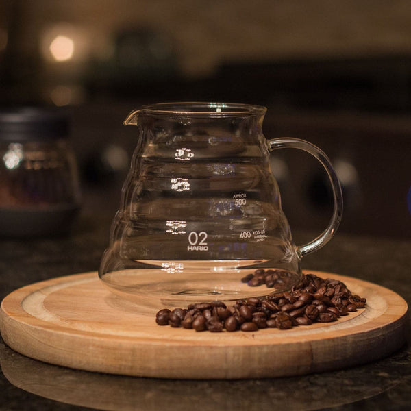 Hario Coffee V60 Range Server 600ML, Clear - The Roasters Pack - Coffee Gear