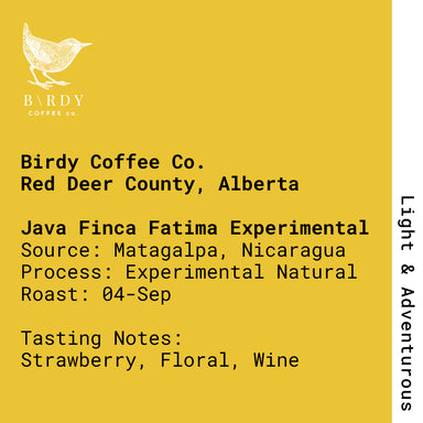 Java Finca Fatima Experimental - Birdy Coffee Co.  (Red Deer County, Alberta )