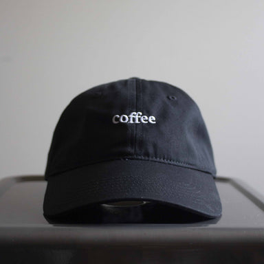 "Coffee" Hat - Black with white stitching - The Roasters Pack - Black with white text - Coffee Gear