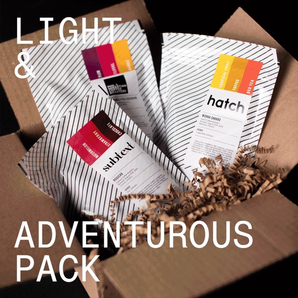 3 x 12oz The Roasters Pack (Light & Adventurous) - 3 Issues - The Roasters Pack - Subscription